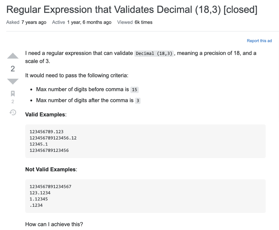 StackOverflow example